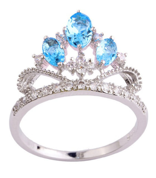 Blue Sapphire Silver Ring