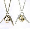 Angel Wing Charm Snitch Pendant Necklace