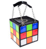 Magic Cube Shape Leather Handbag
