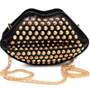 Girl Lips Rivet Studded Handbag