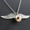 Angel Wing Charm Snitch Pendant Necklace