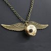 Angel Wing Charm Snitch Pendant Necklace