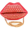 Girl Lips Rivet Studded Handbag